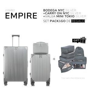 Set Empire - Valija Bodega NYC + Carry On NYC + MINI TOKIO + Organizador de Regalo