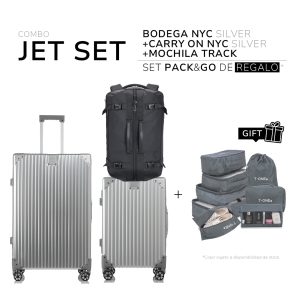 Set Jet Track - Valija Bodega NYC + Carry On NYC + Mochila Track + Organizador de regalo