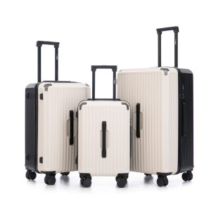 Set Paris Cream&Black - Carry On + Medium + Bodega