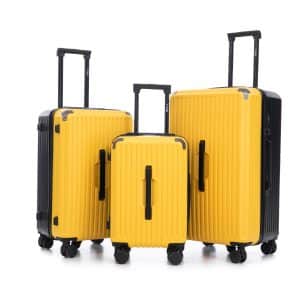 Set Paris Yellow&Black - Carry On + Medium + Bodega