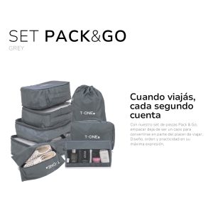 Set Pack & Go Grey - Organizador