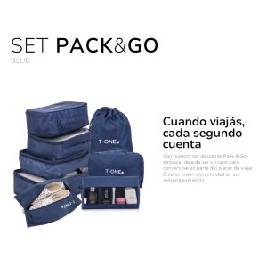 Set Pack & Go Blue - Organizador