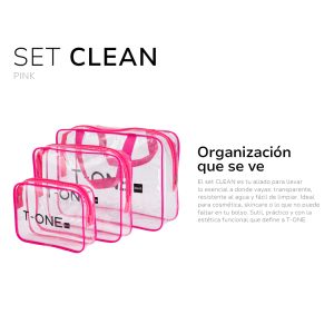 Set Clean Pink - Organizador