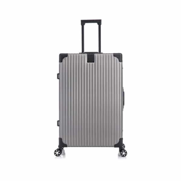 Valija New York City Bodega Gris Silver & Black