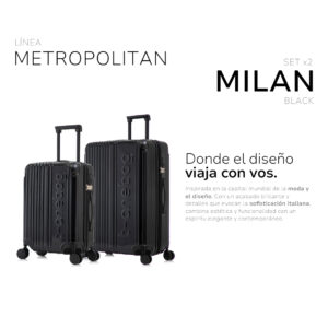 Set Milan BLack - Carry On + Bodega