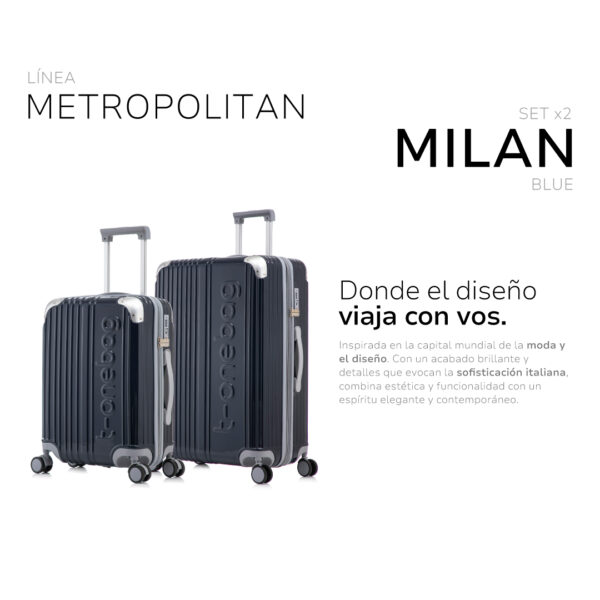 Set Milan Blue - Carry On + Bodega